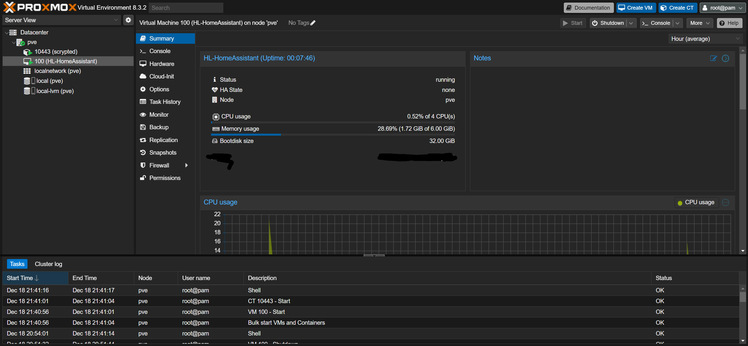 HomeAssistant OS running on Proxmox