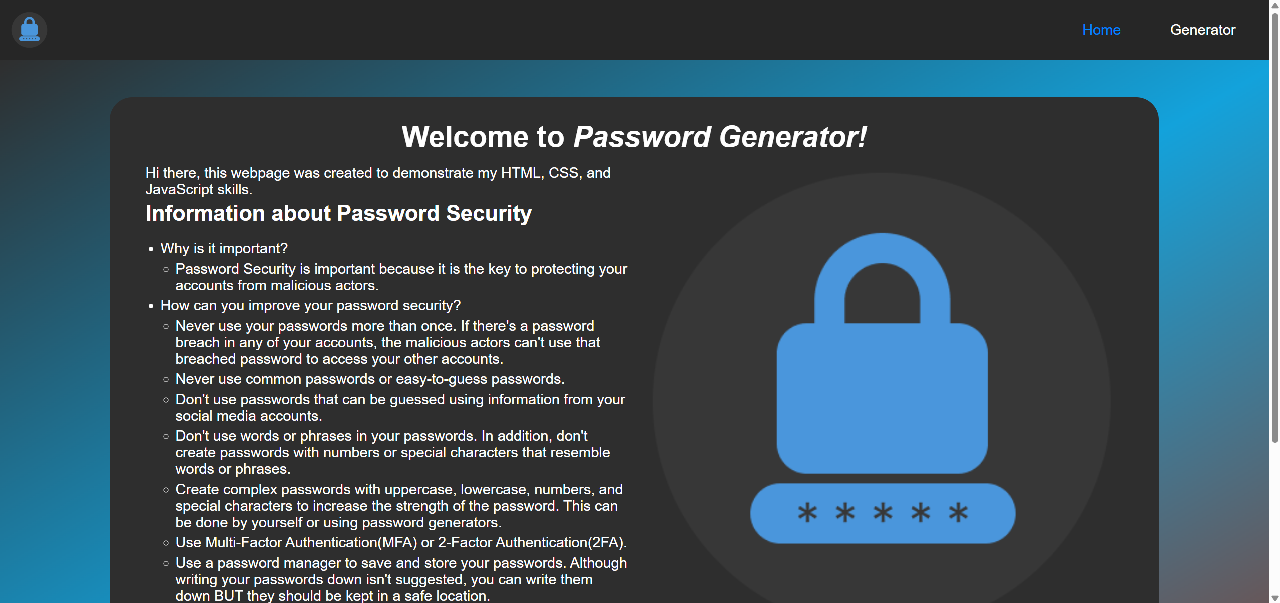 Password Generator